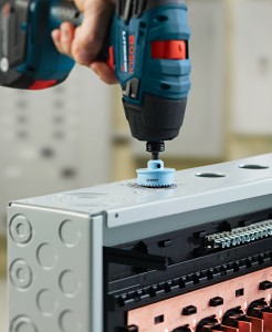 Bosch 12v Impact drill/driver handling knock outs on a breaker panel