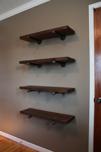 Pipe-bracket Shelves - Extreme How-To Blog